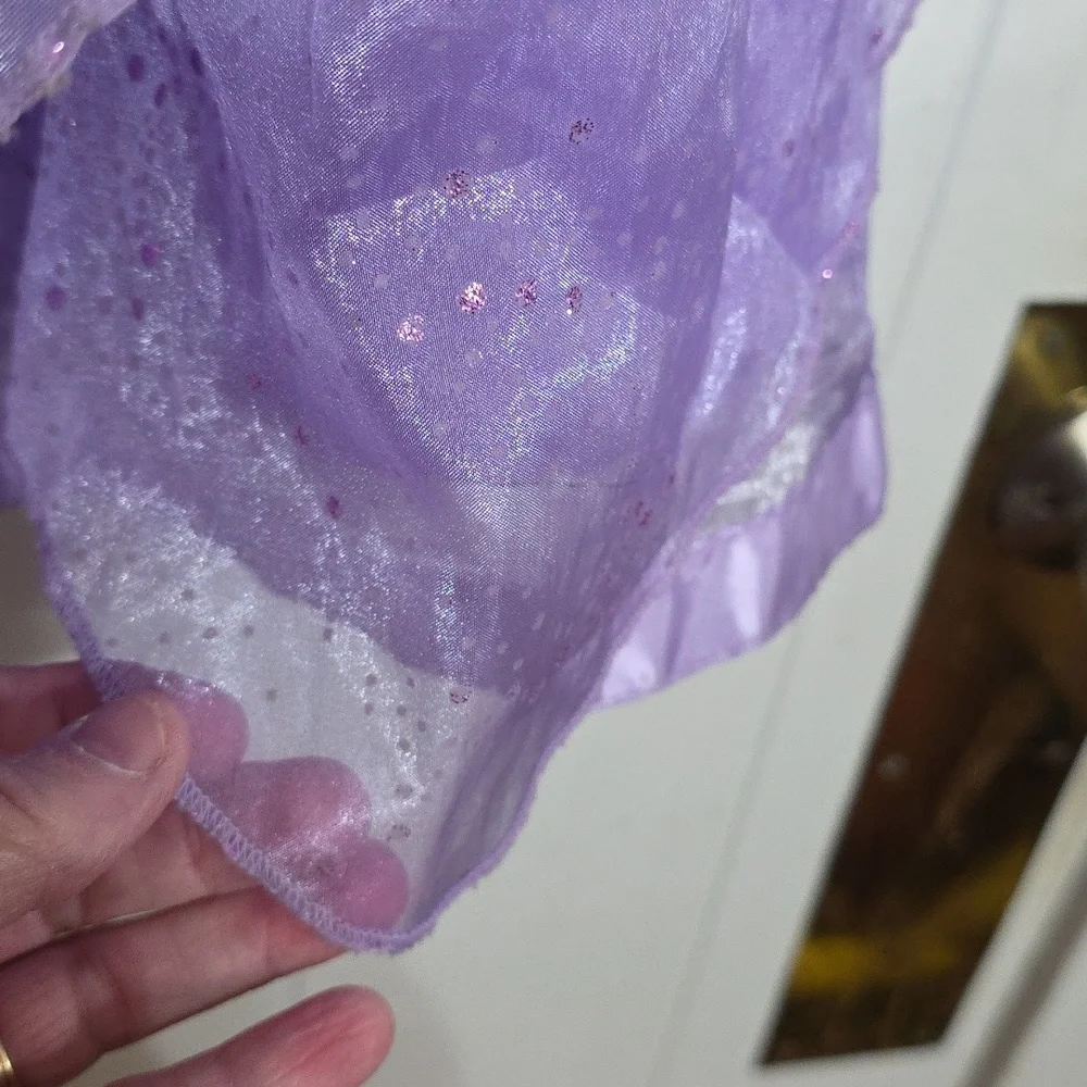 Disney Sophia The First Girl's Purple Party Dress Sparkly Lined Zips 6/6X *READ*